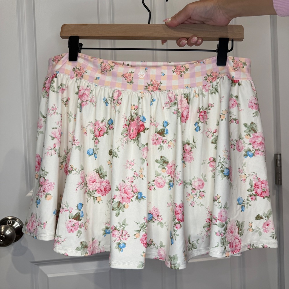 AS Revival Floral Gingham Tennis Skirt and Sports Tank 2 Piece Set Size XL - Picture 11 of 12